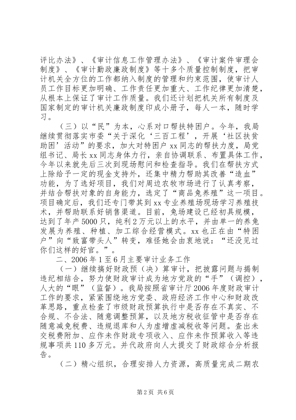 区审计局半年工作总结_第2页