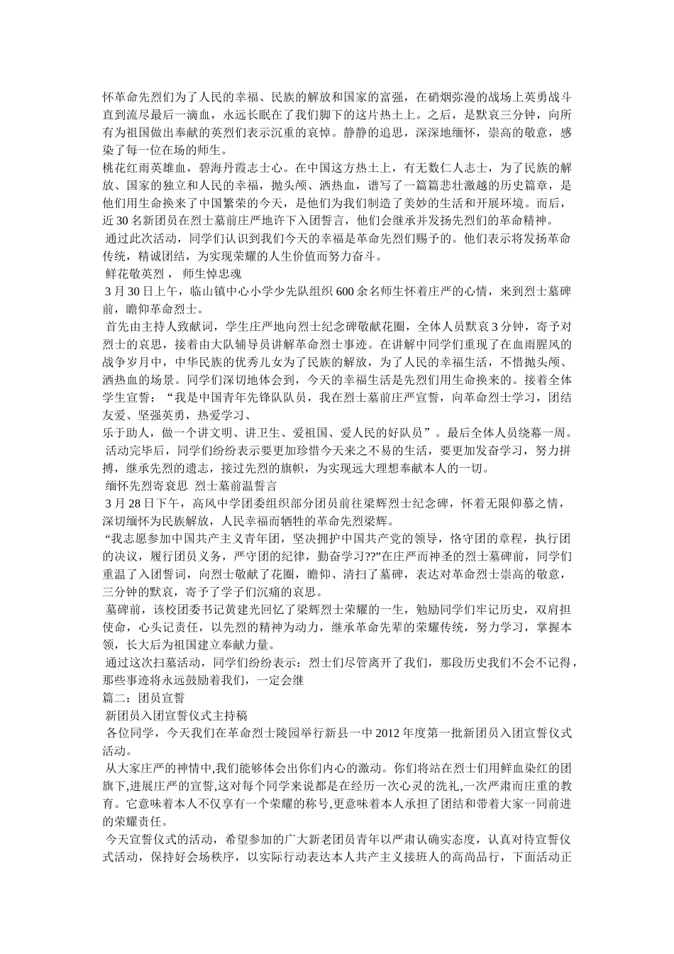 团员宣誓词精选 _第2页