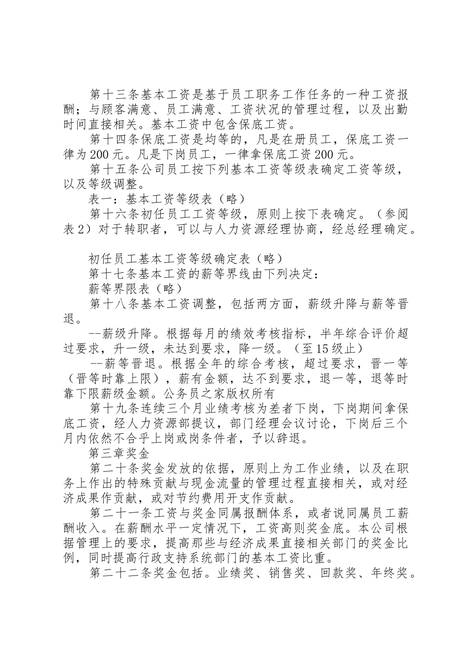 科技集团工资管理规章制度细则_第3页