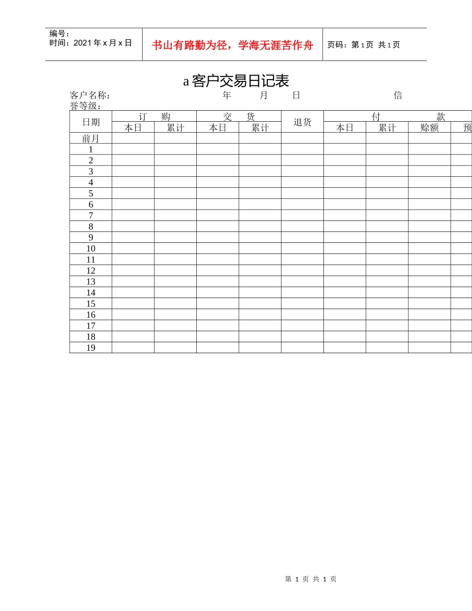 客户交易日记表_第1页