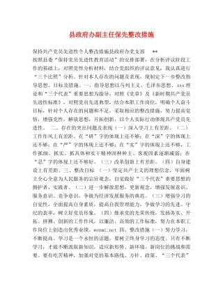 县政府办副主任保先整改措施2 