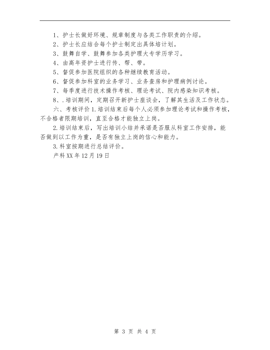 2024年新上岗护士培训计划_第3页