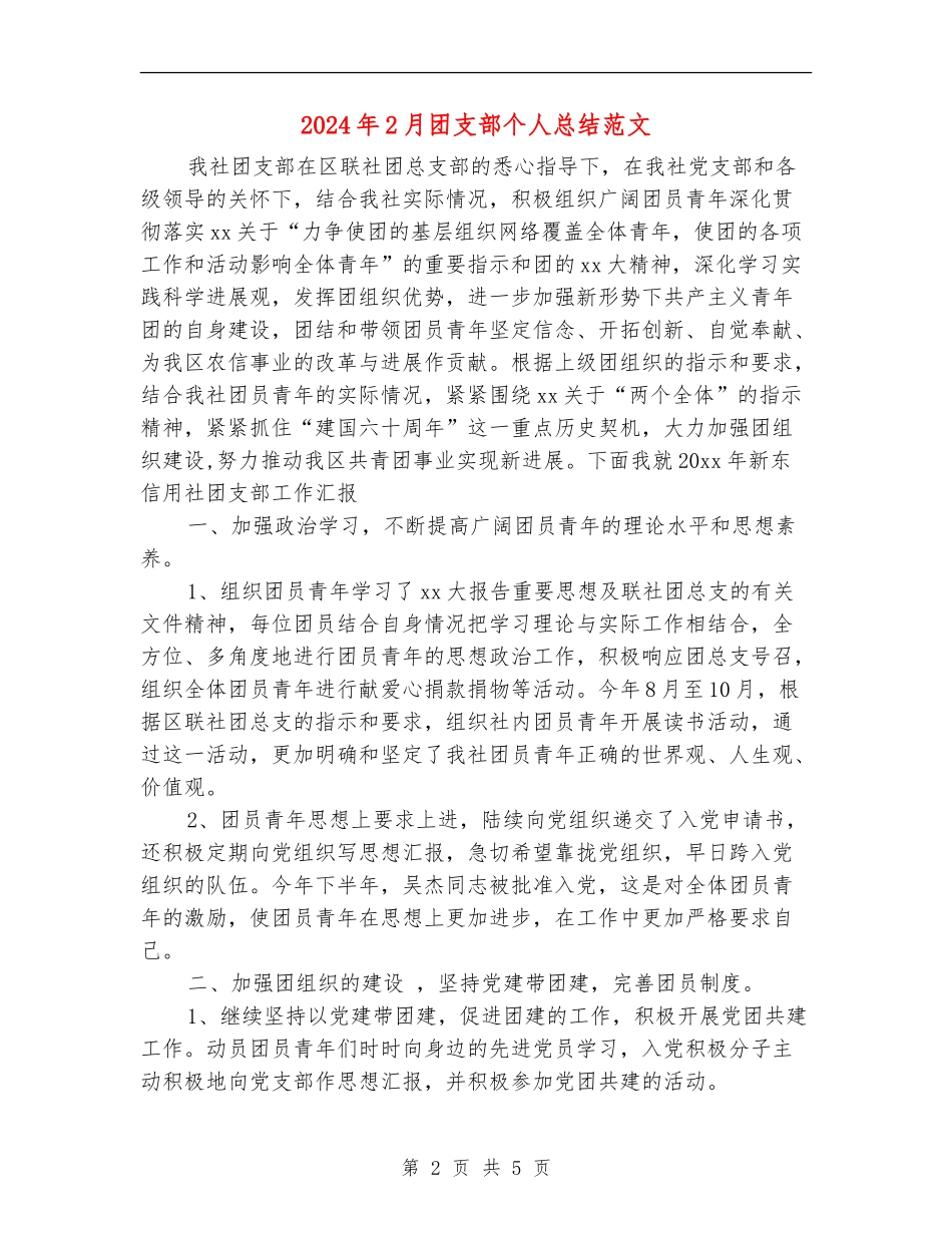 2024年2月团支部个人总结范文_第2页