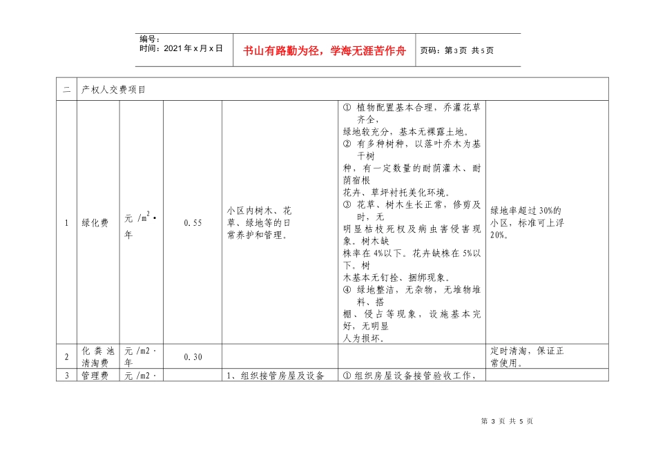 北京市普通居住小区物业管理服务收费标准_第3页