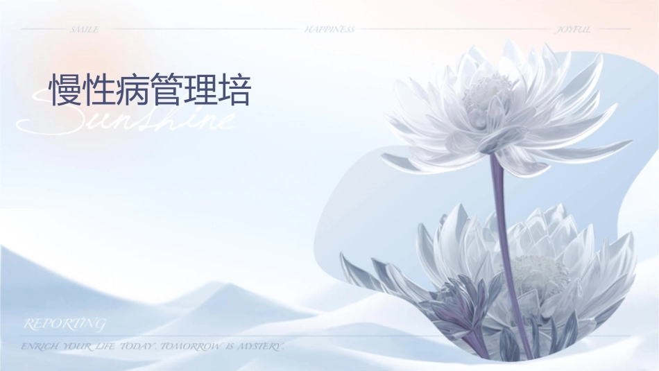 慢性病管理培训资料课件_第1页