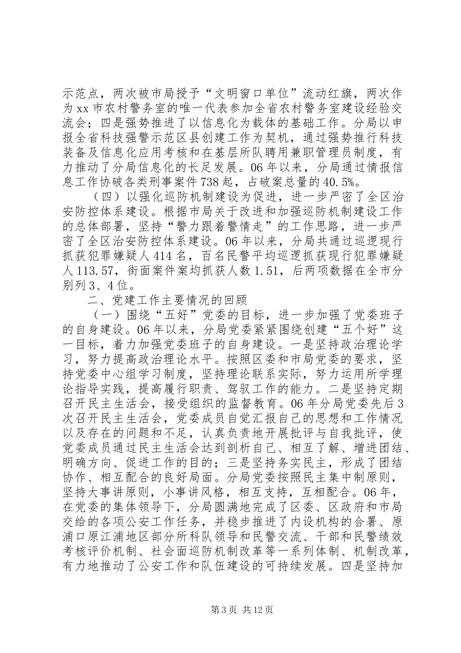 区公安分局年度工作总结_第3页