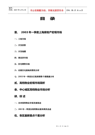 上海市某房地产宏观市场分析