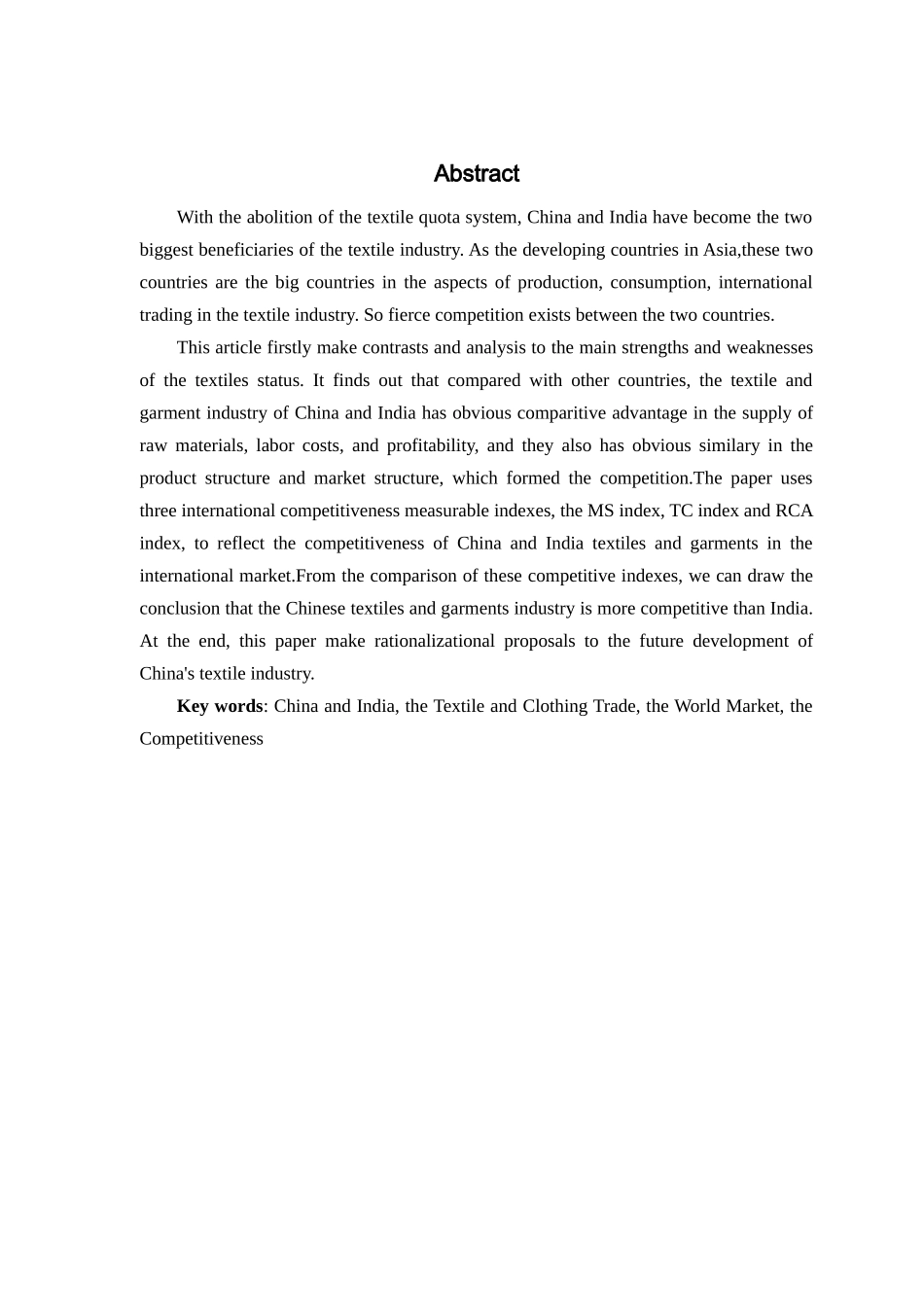 中印纺织管理及市场竞争管理知识分析_第3页