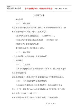 井桩施工方案（DOC60页）