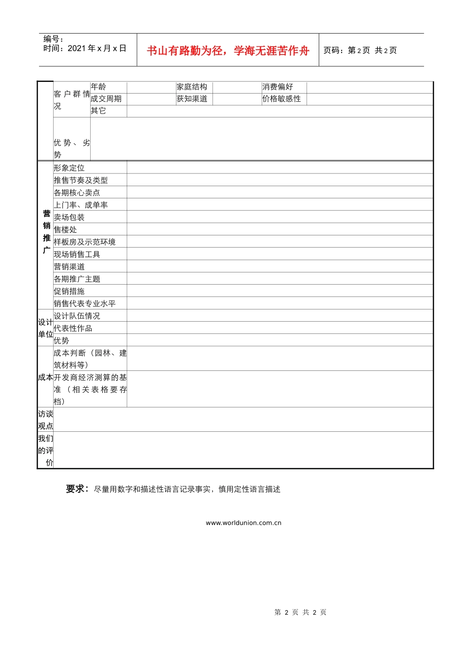 03_市场调研_异地住宅物业市调示例_第2页