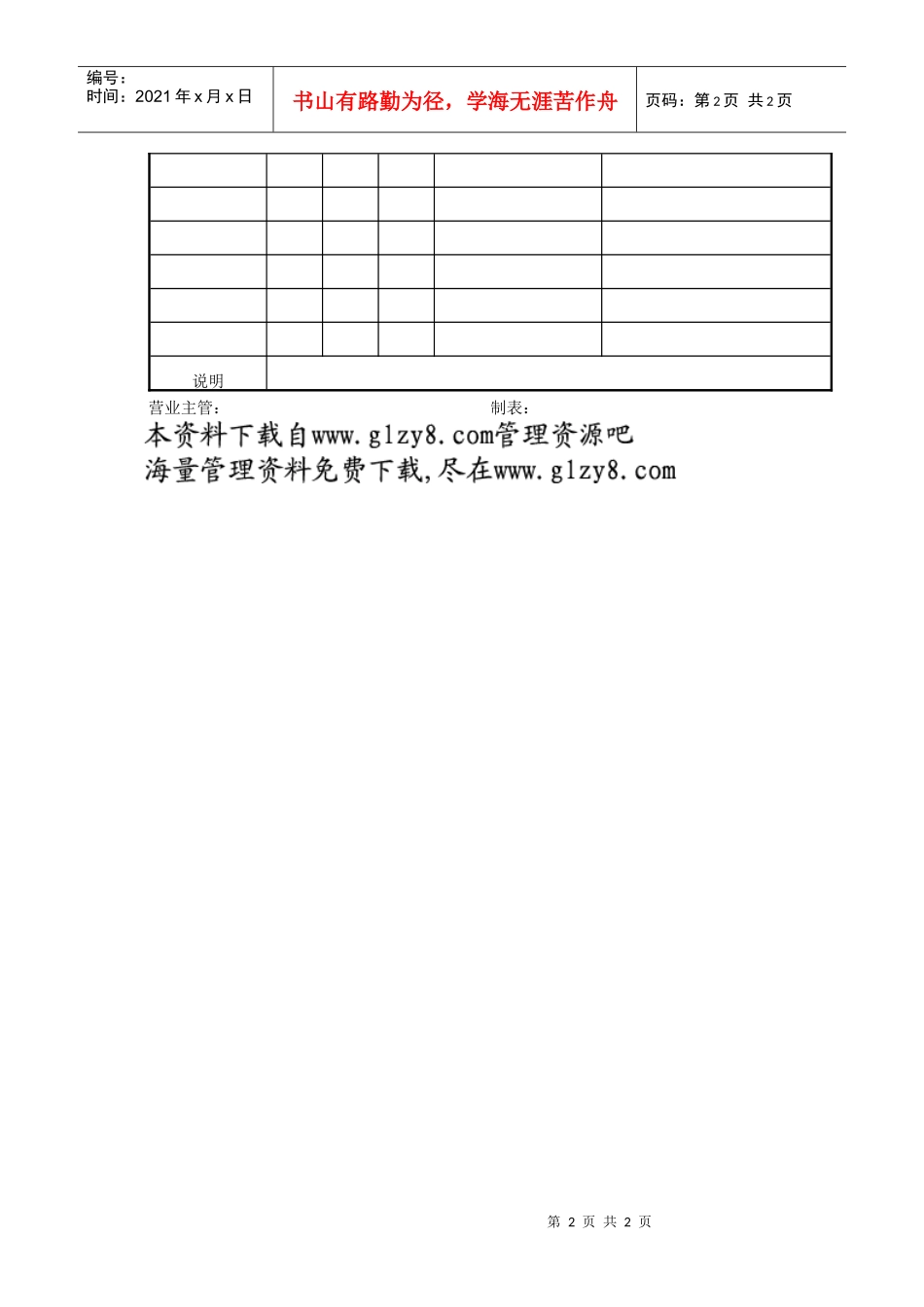 同业产品市场价格调查表_第2页