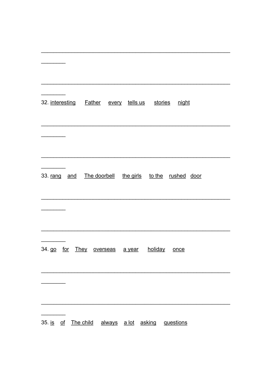 新加坡小学二年级英语试卷PRACTICE 62 _第3页