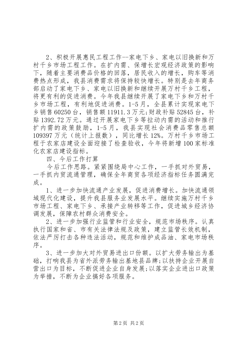 商务局个人年终工作总结范文_第2页