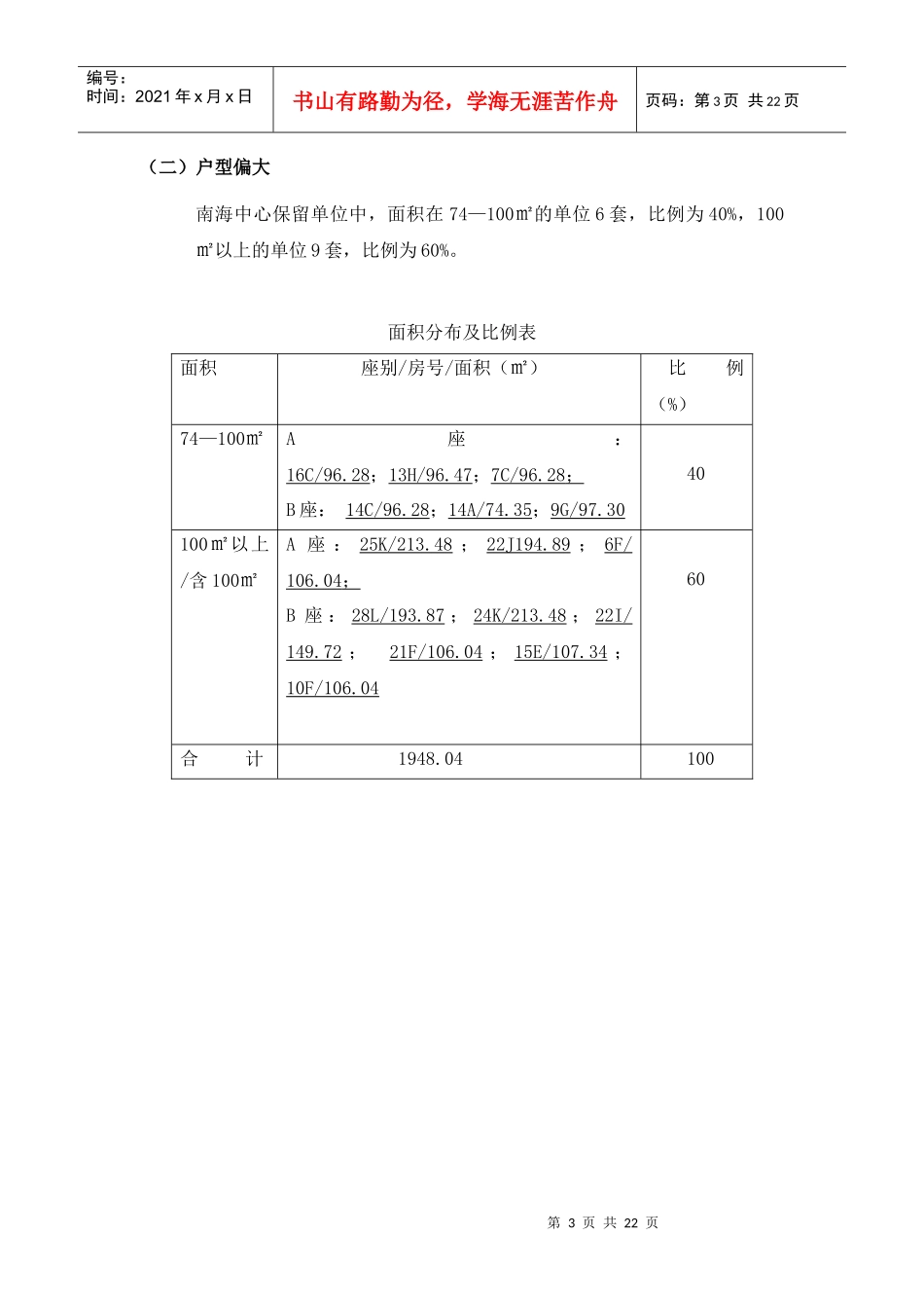 南海中心尾盘营销建议书_第3页