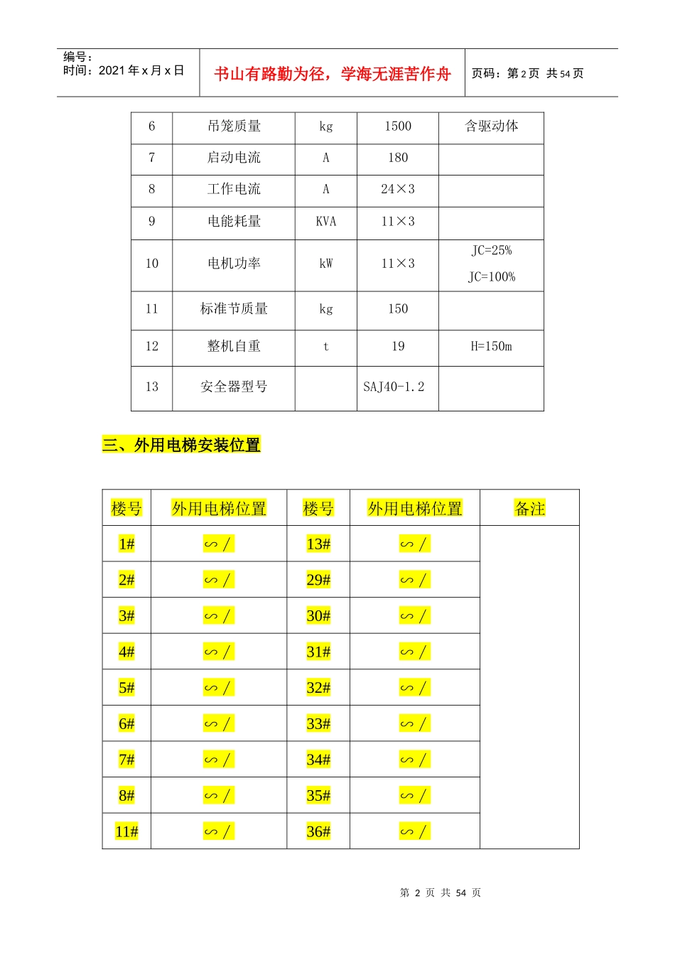 外用施工电梯拆装专项施工方案_第3页