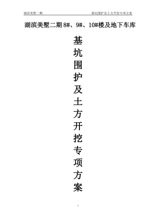 基坑围护专项施工方案(论证后)