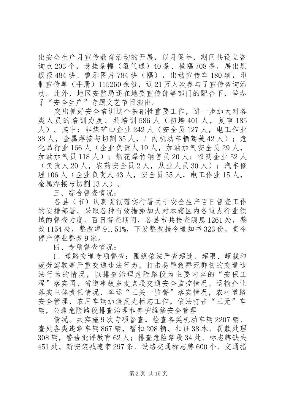 市安全生产百日督查专项行动总结_第2页