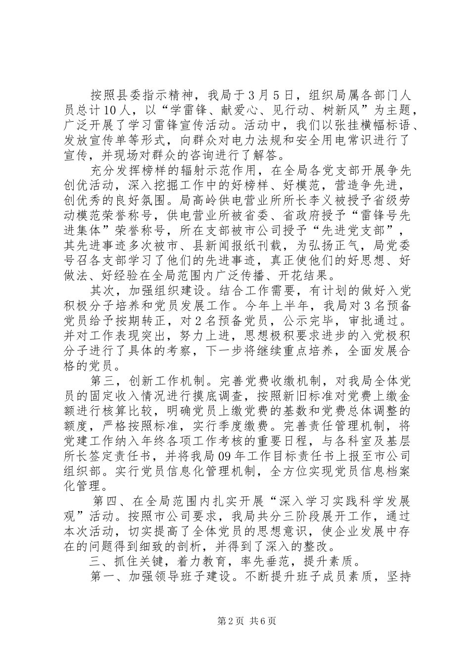 农电局党委工作总结_第2页