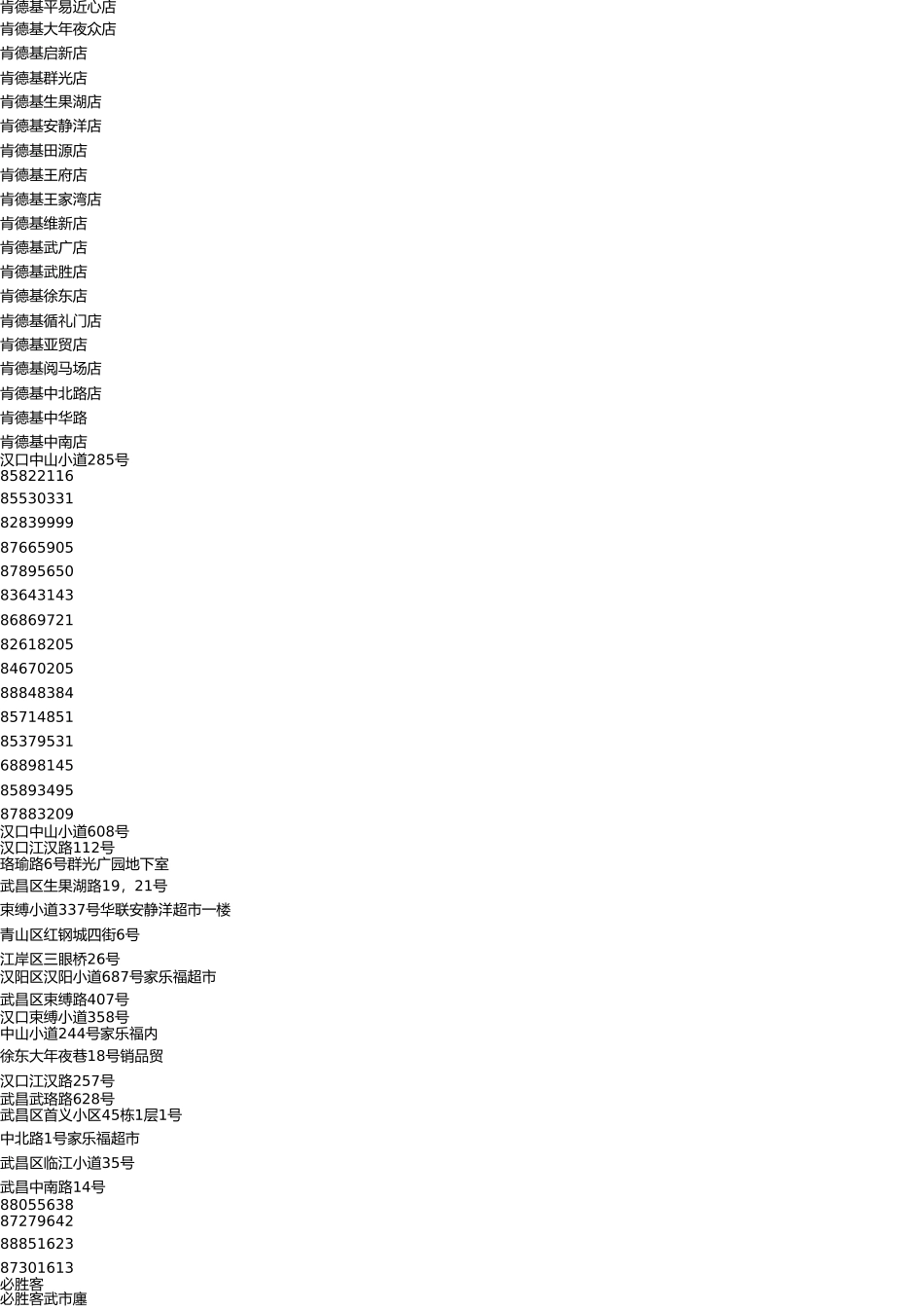 武汉餐饮一览表(1) _第3页