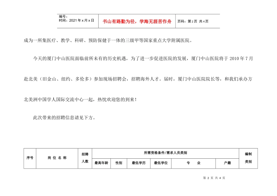 厦门中山医院-厦门市第一医院_第2页