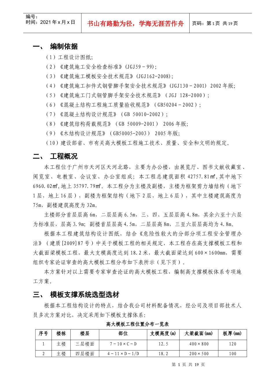 广东社科中心模板工程专项施工方案_第2页
