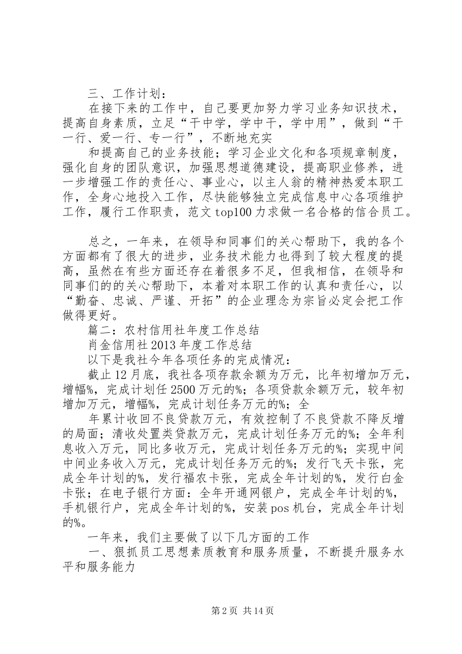 农信社技术性工作总结_第2页