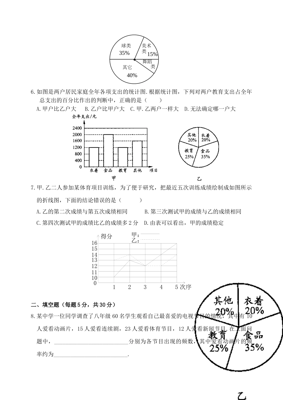 数学八年级下北师大版53频数与频率同步练习 _第2页