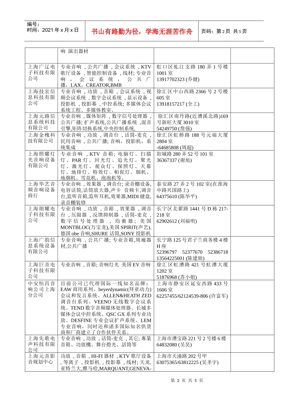 上海地区音响工程经销商_第2页