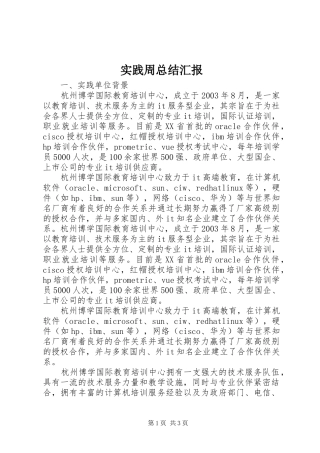 实践周总结汇报