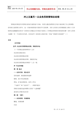 《冲上五重天_从业务员到营销总经理》