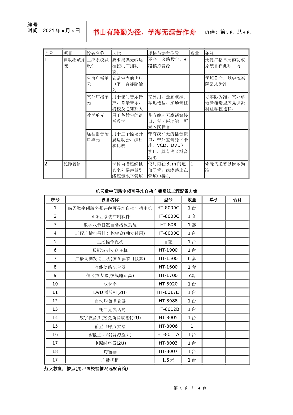 功能介绍doc-闭路多频可寻址广播系统_第3页
