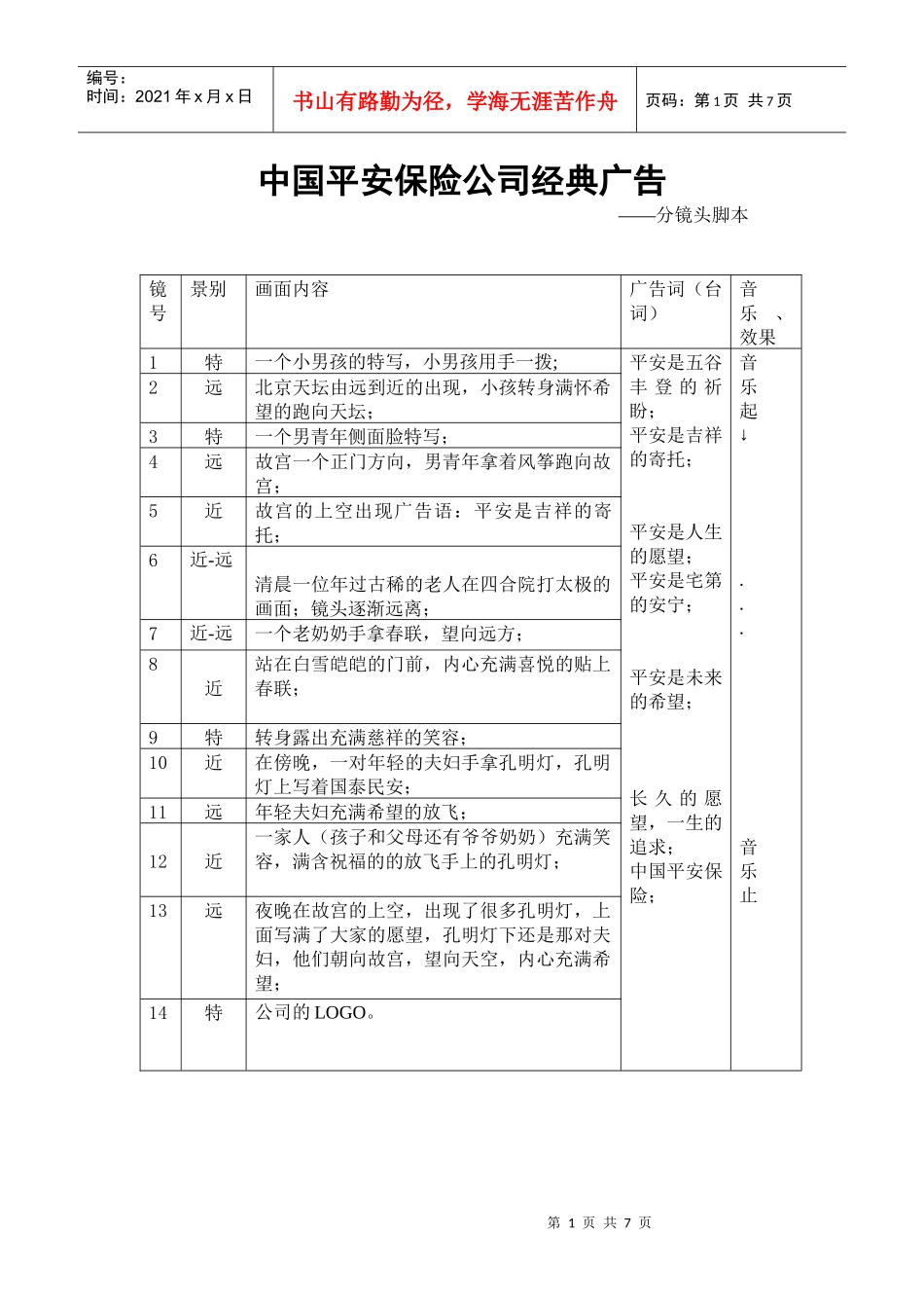 广告分镜头脚本_第1页