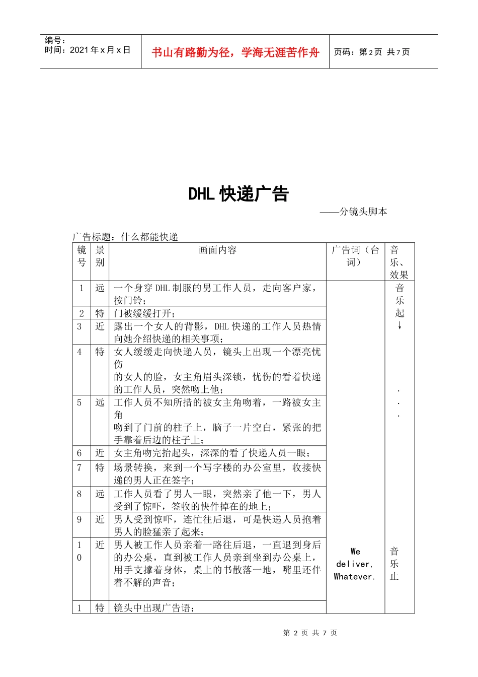 广告分镜头脚本_第2页