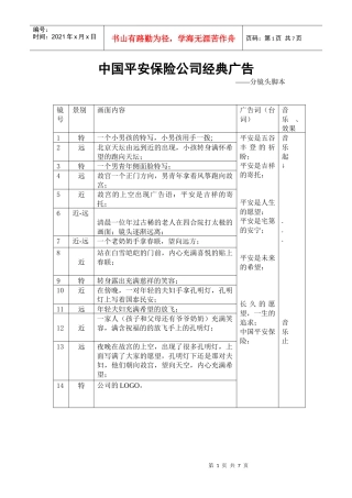 广告分镜头脚本
