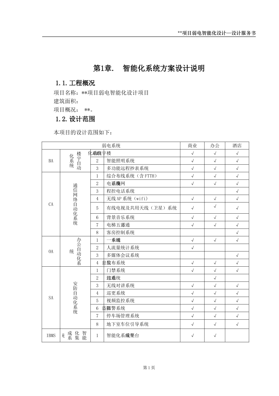 弱电智能化设计服务建议书(DOC33页)_第3页