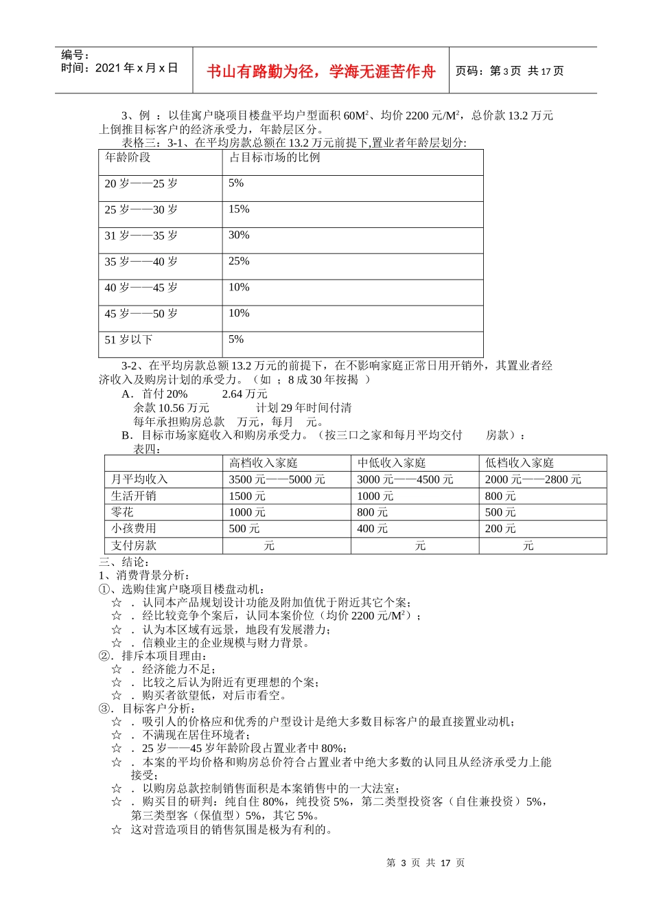 佳寓户晓营销策划案概论_第3页