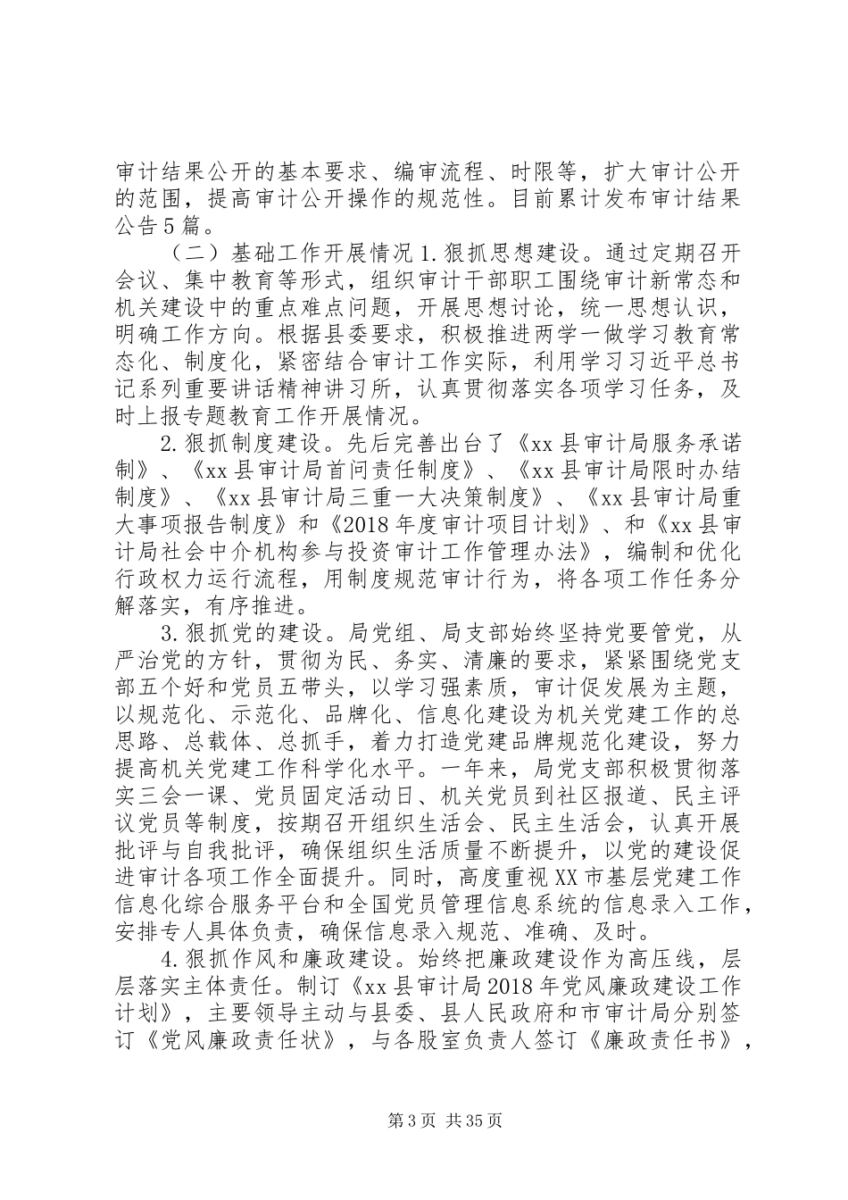 审计局XX年工作总结优秀范文_第3页