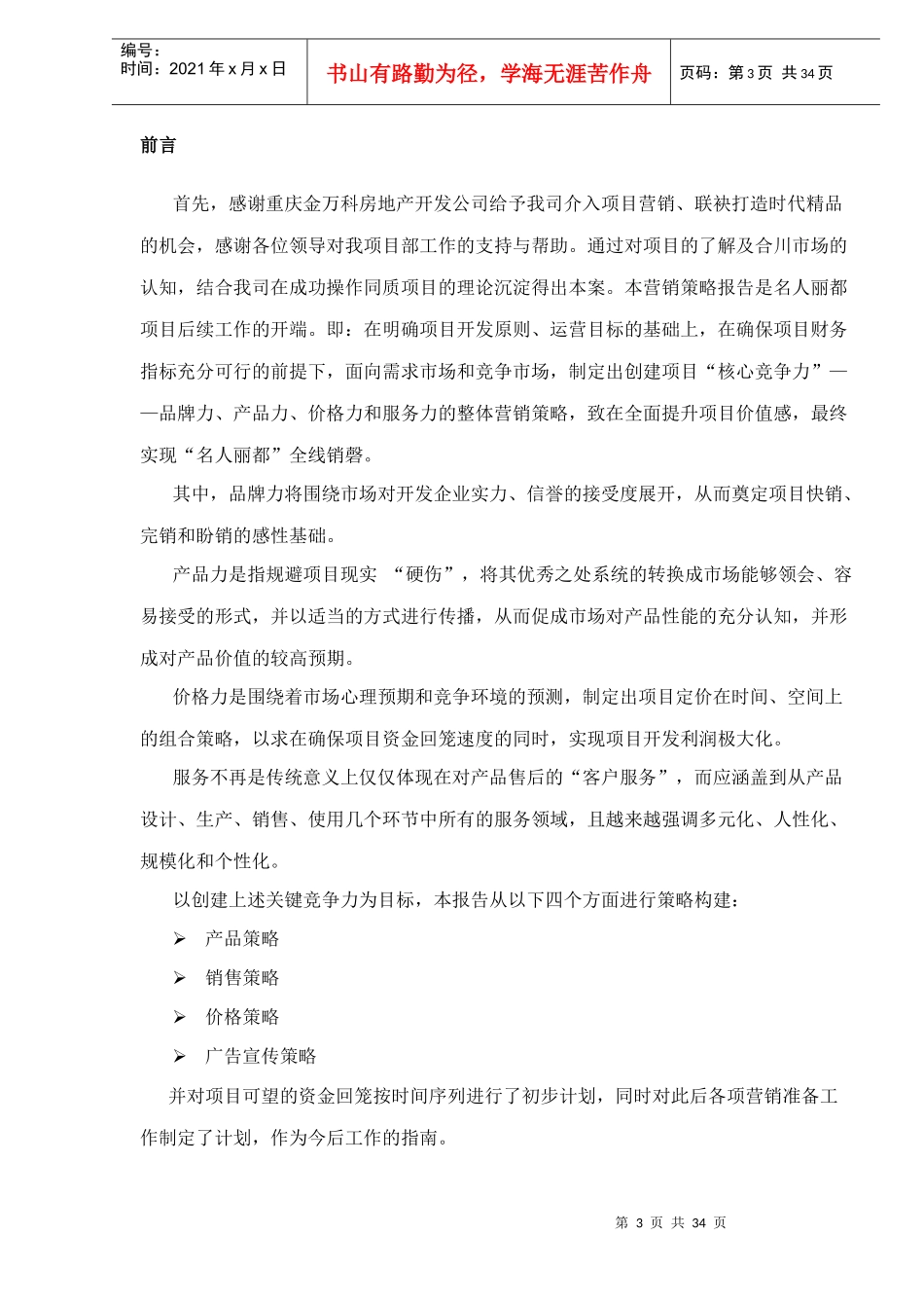 XX丽都全程营销策略报告升华版DOC35_第3页