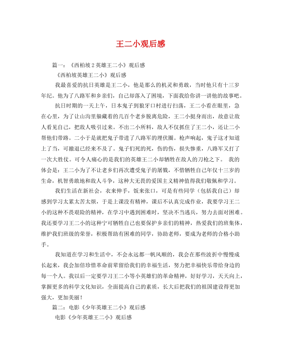 王二小观后感 _第1页