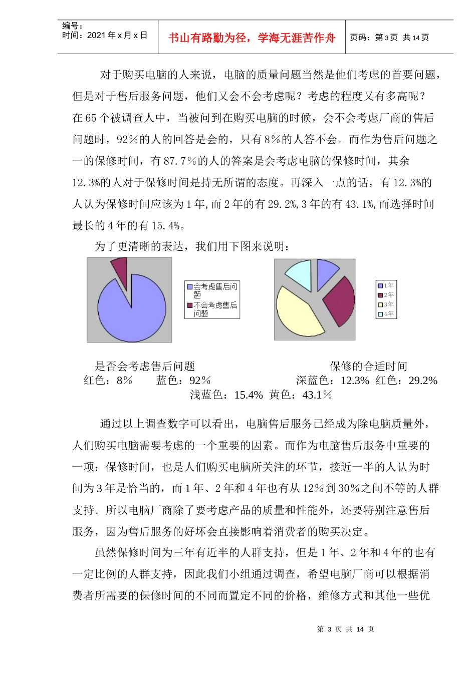 个人电脑售后服务调查分析(1)_第3页