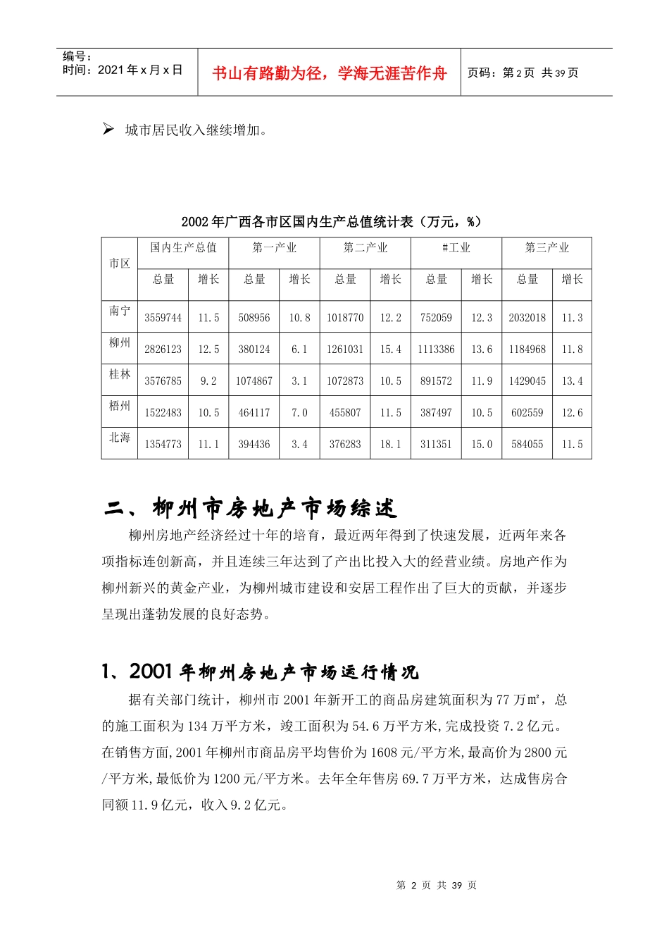 广西柳州项目市场调研方案_第2页