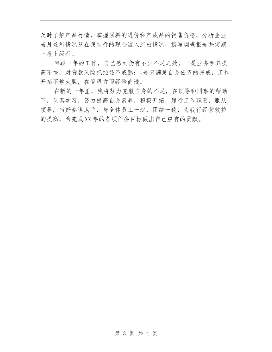 银行信贷人员2024年工作总结_第3页