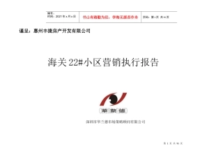 惠洲口岸国际营销执行报告