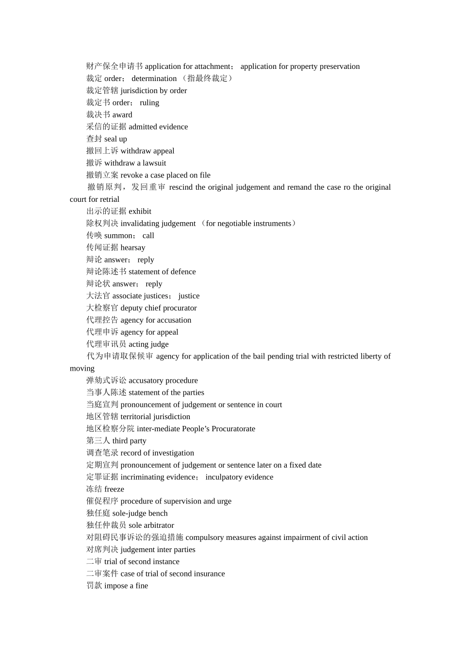 诉讼法律英语词汇总 _第2页