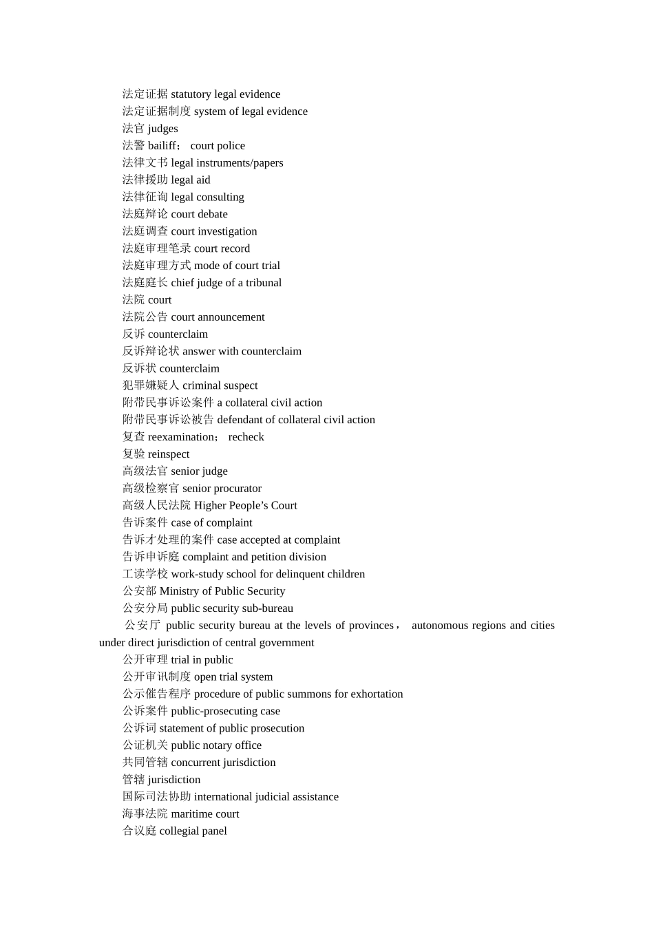 诉讼法律英语词汇总 _第3页