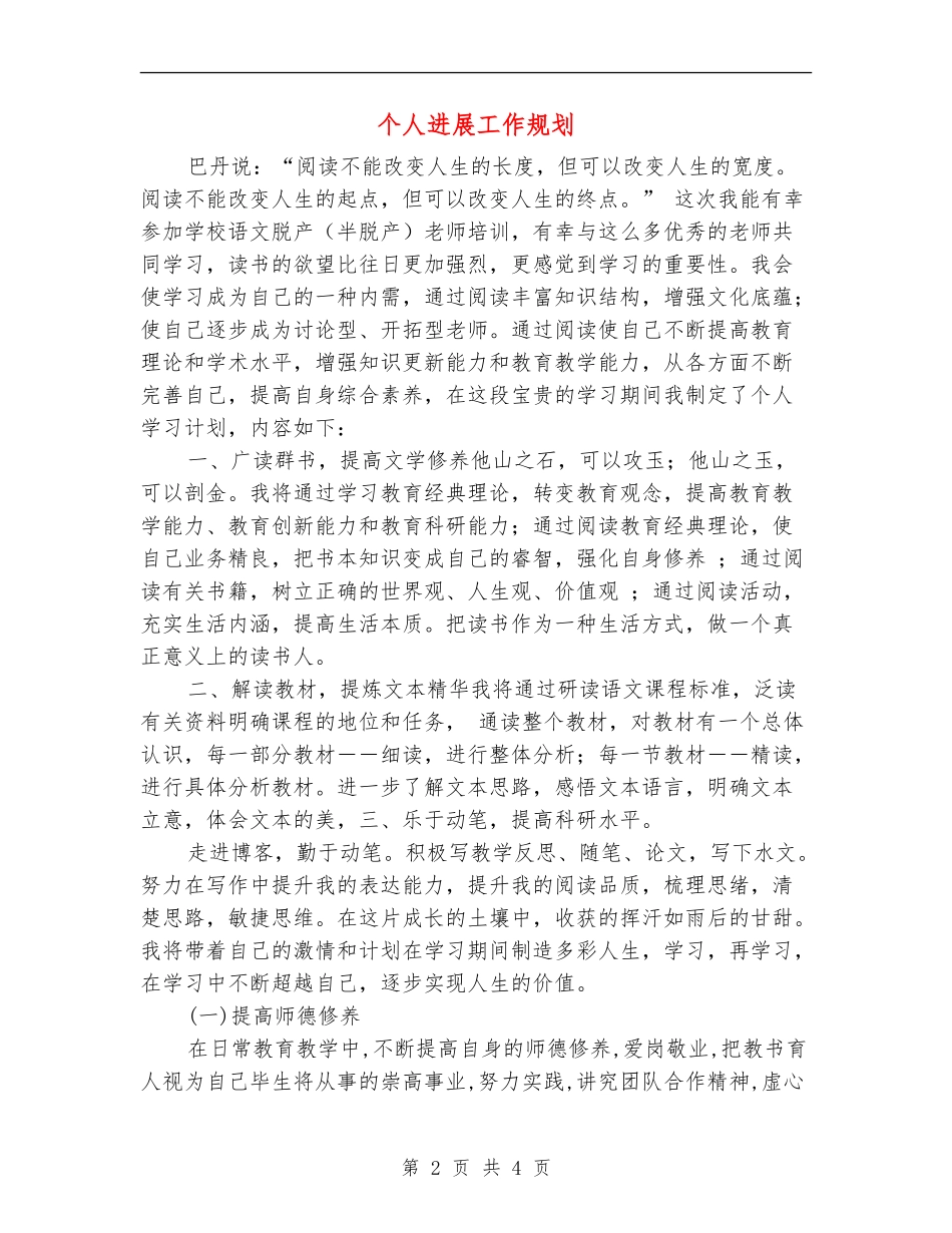 个人发展工作规划_第2页