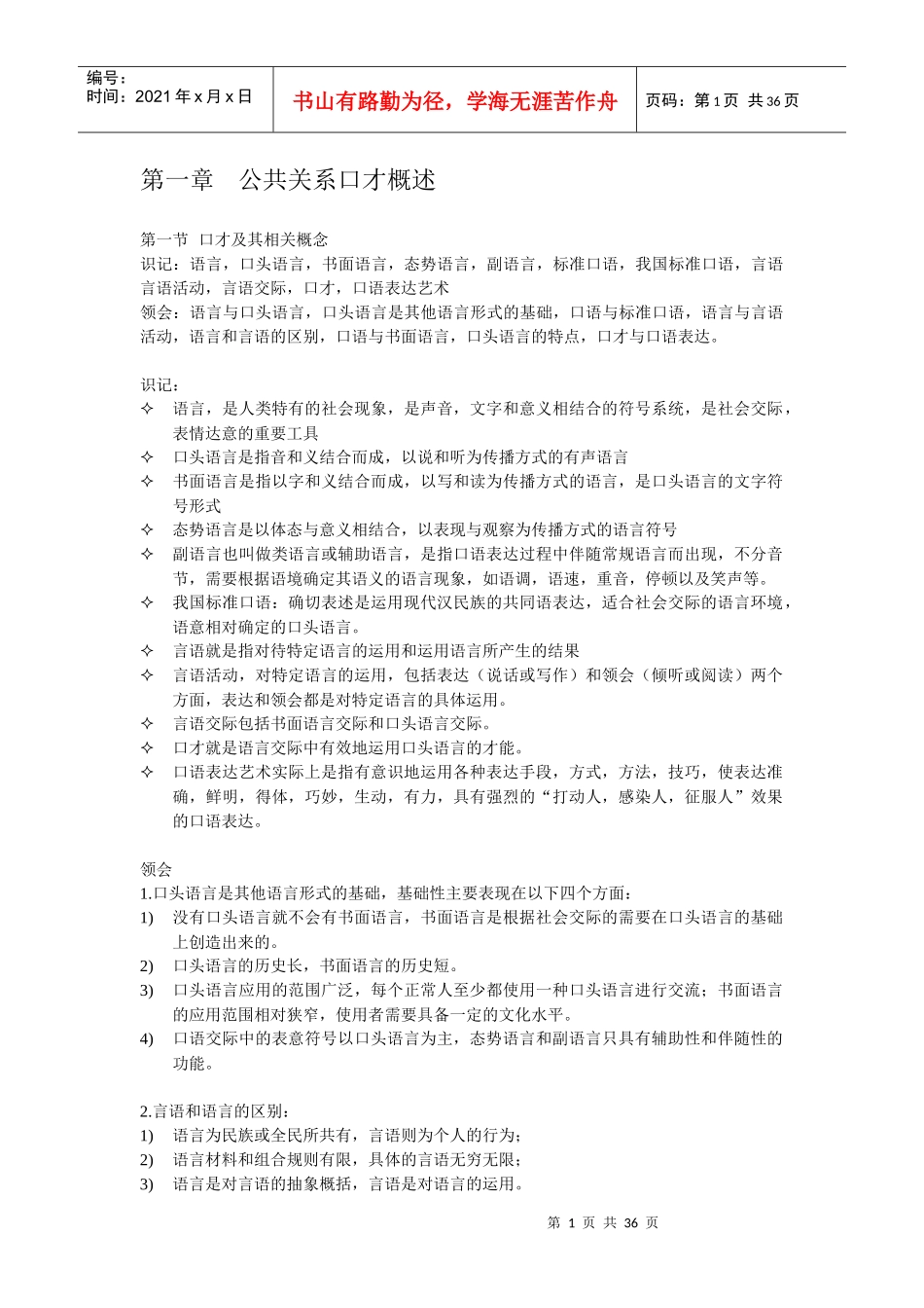 公共关系口才重点_第1页