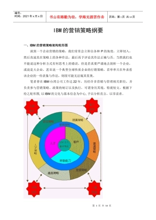 IBM营销概要