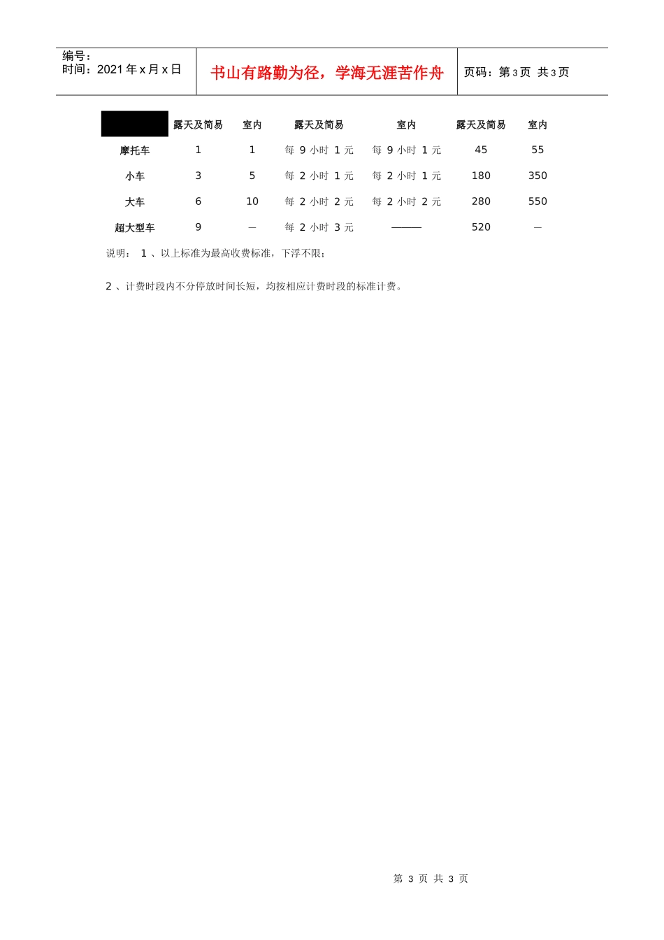 东莞市机动车停放服务收费标准060701_第3页