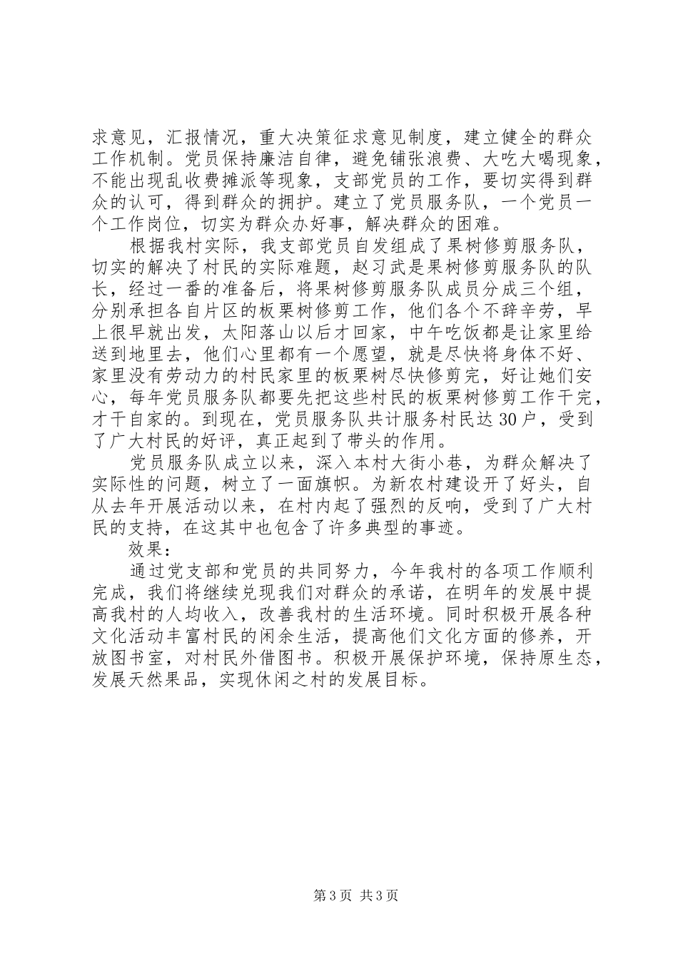 农村党员服务队工作总结_第3页